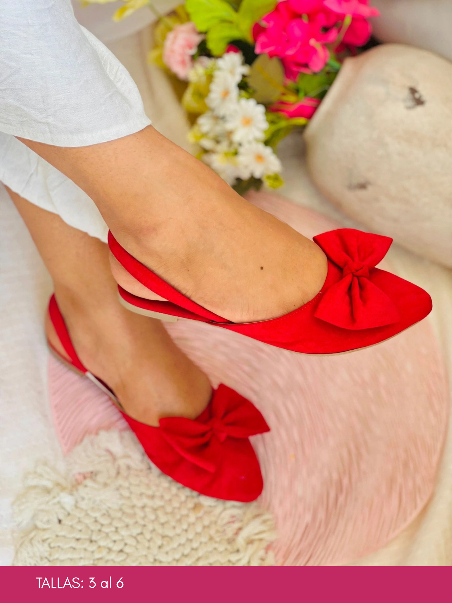 balerina moñito rojo