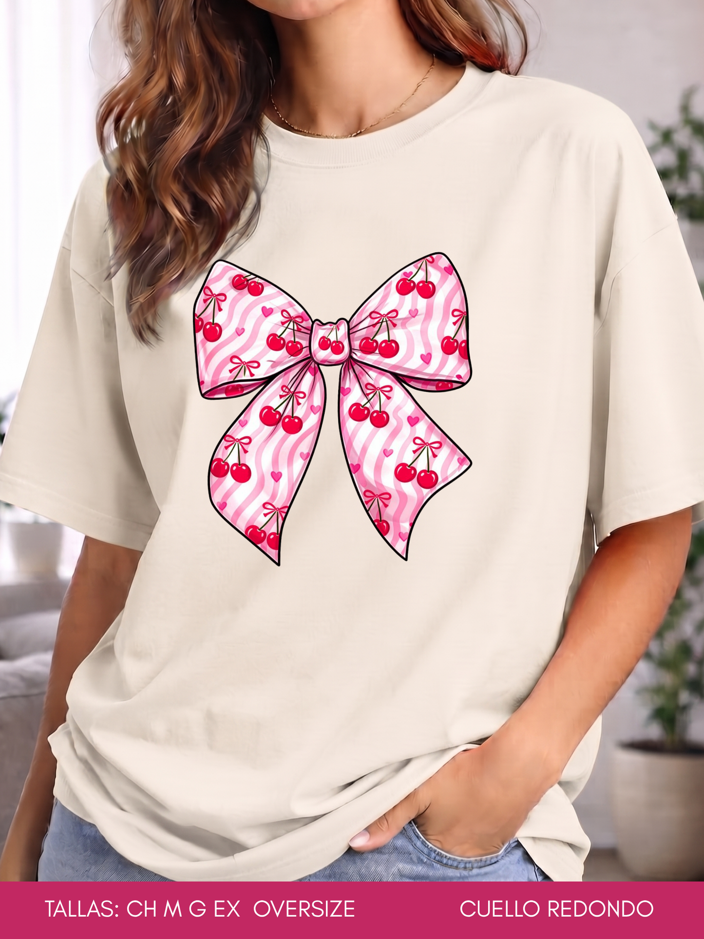 PLAYERA MOÑO CEREZAS