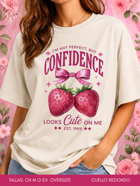 PLAYERA CONFIDENCE FRESAS