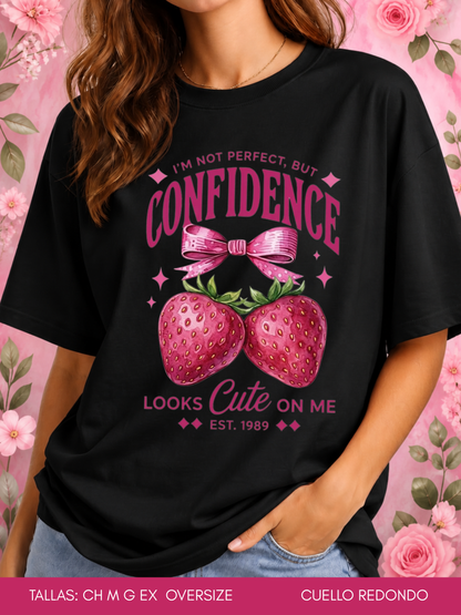 PLAYERA CONFIDENCE FRESAS