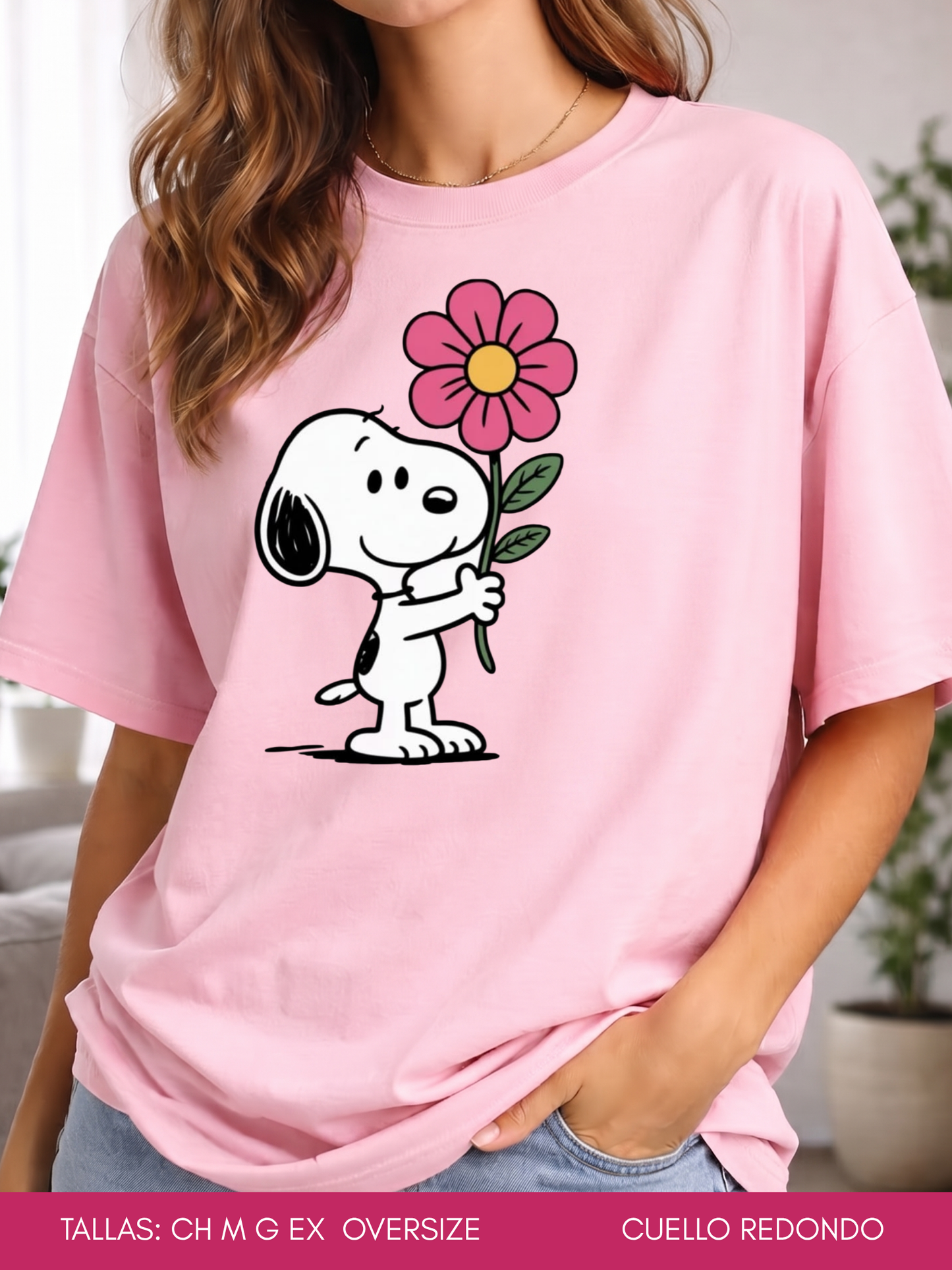 PLAYERA SNOPPY FLOR