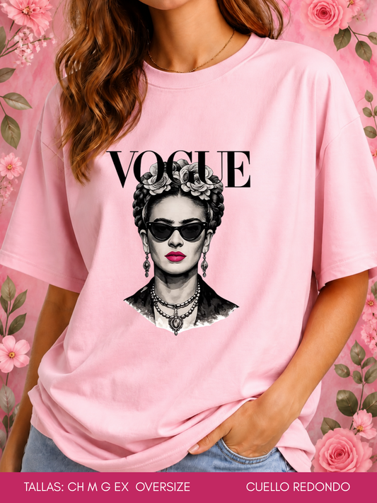 PLAYERA VOGUE FRIDA LENTES