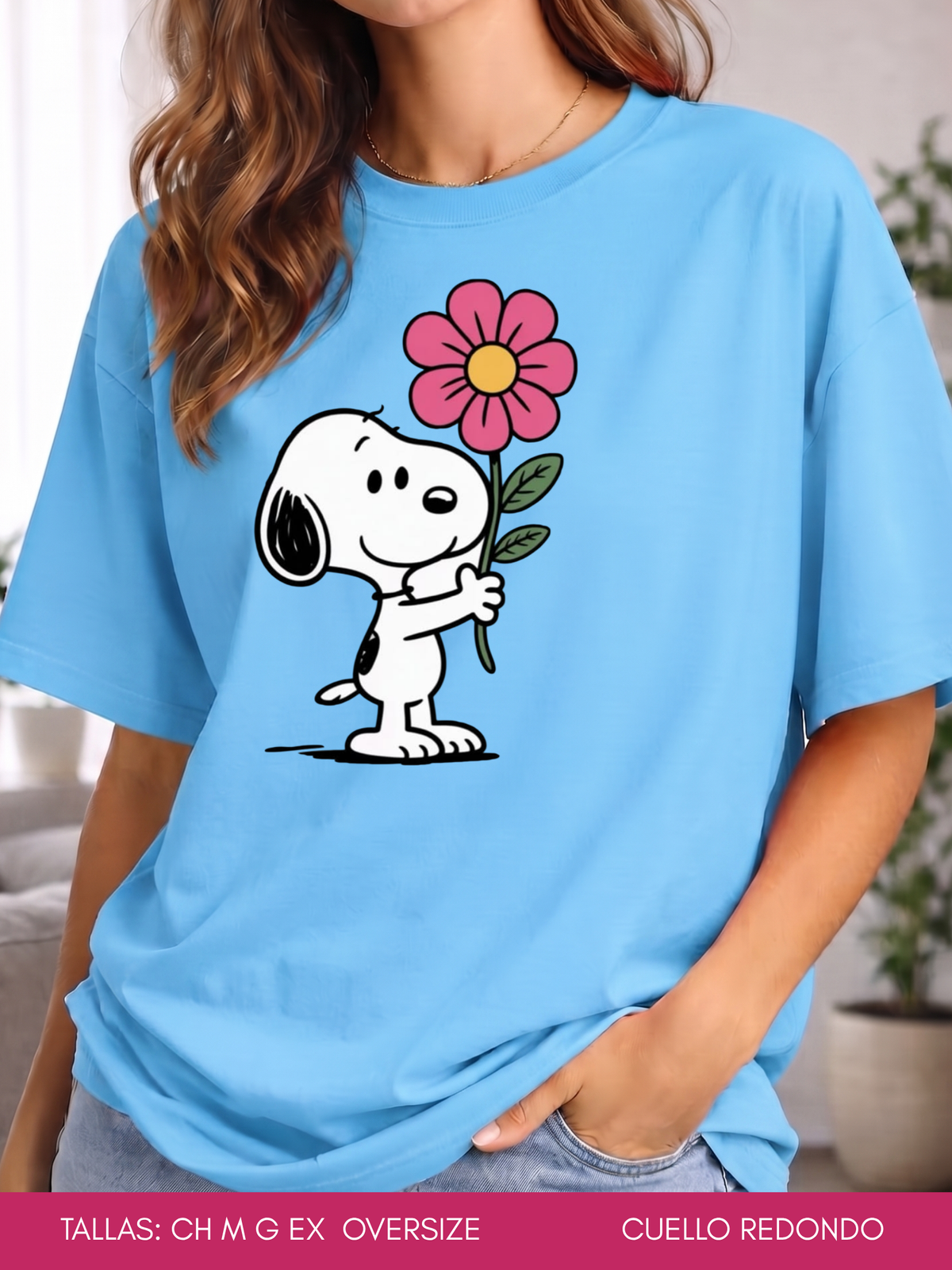 PLAYERA SNOPPY FLOR