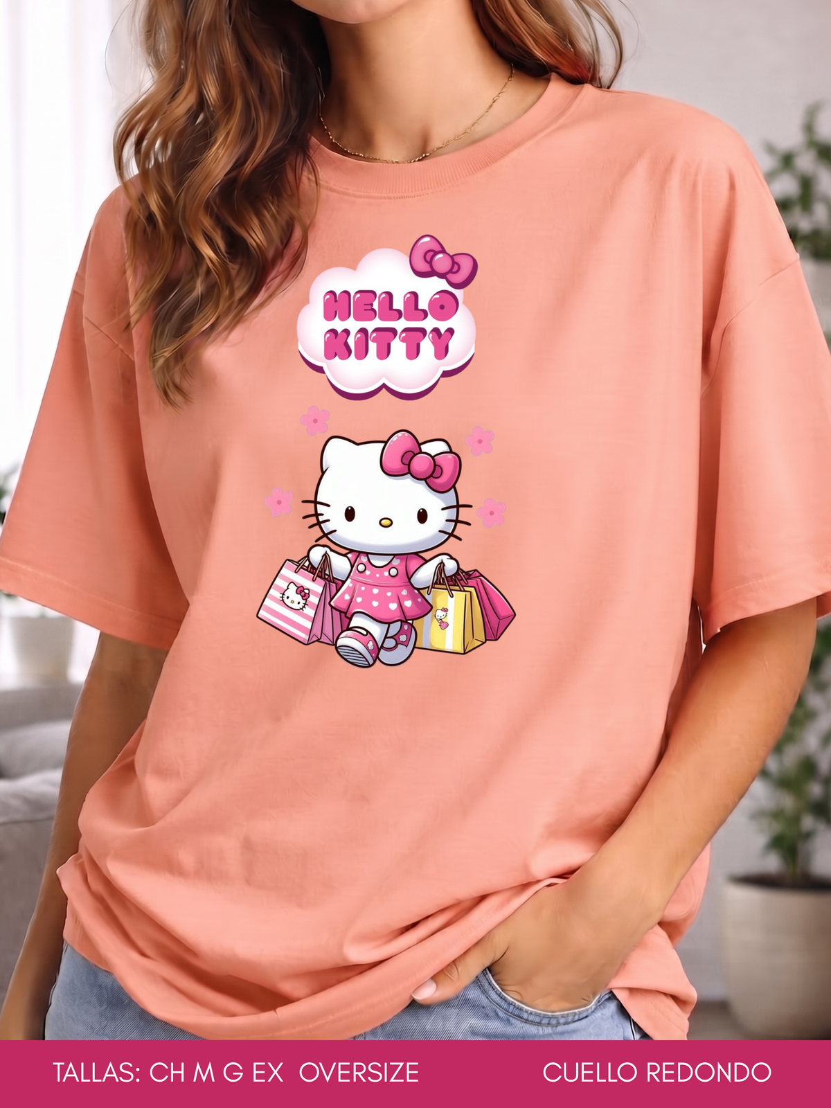PLAYERA HELLO KITTY BOLSAS