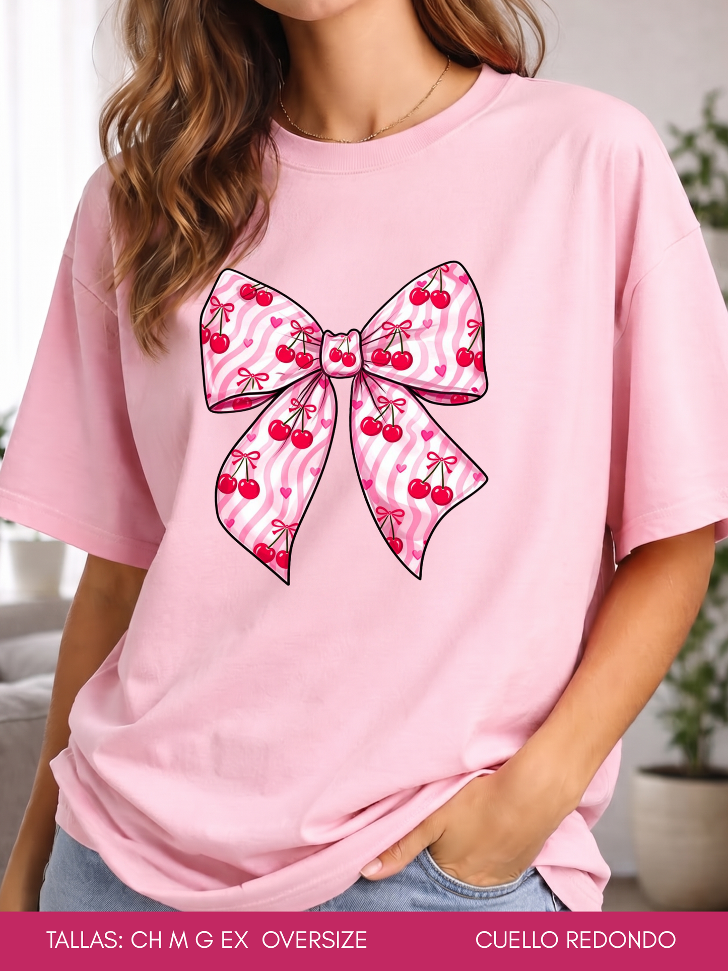 PLAYERA MOÑO CEREZAS