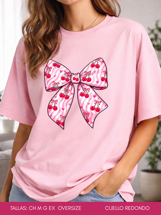 PLAYERA MOÑO CEREZAS