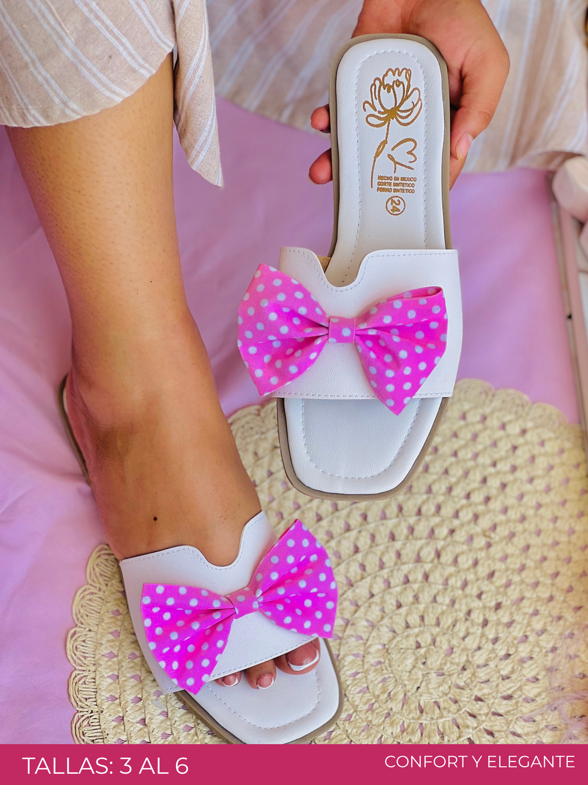 S MOÑO CHANCLAS POLKA ROSA